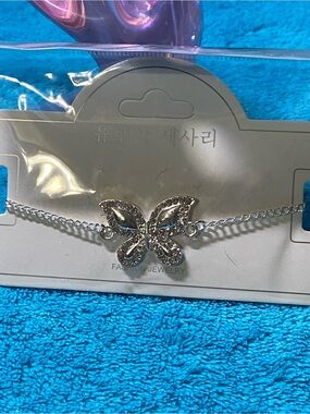 Silver Butterfly Crystal Bracelet - Fashion Jewelry